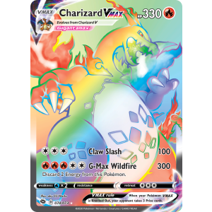 Rare Rainbow Charizard VMAX 74/73 Pokemon TCG Sword & Shield Champion's Path