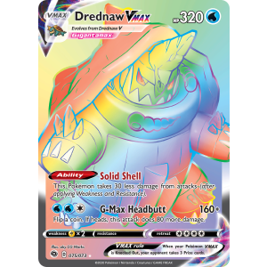 Rare Rainbow Drednaw VMAX 75/73 Pokemon TCG Sword & Shield Champion's Path