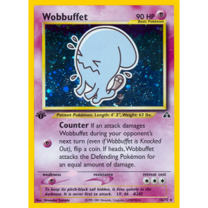 Rare Holo Wobbuffet 16/75 Pokemon TCG Neo Neo Discovery