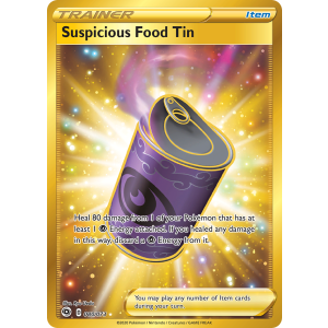 Rare Secret Suspicious Food Tin 80/73 Pokemon TCG Sword & Shield Champion's Path