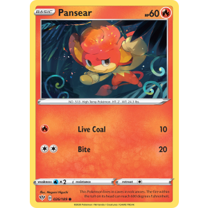 Pansear 26/189 Pokemon TCG Sword & Shield Darkness Ablaze