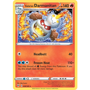 Galarian Darmanitan 28/189 Pokemon TCG Sword & Shield Darkness Ablaze