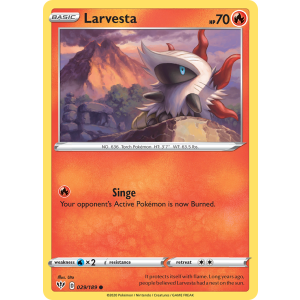 Larvesta 29/189 Pokemon TCG Sword & Shield Darkness Ablaze