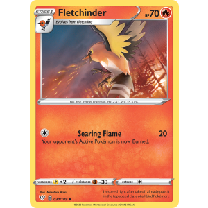 Fletchinder 31/189 Pokemon TCG Sword & Shield Darkness Ablaze