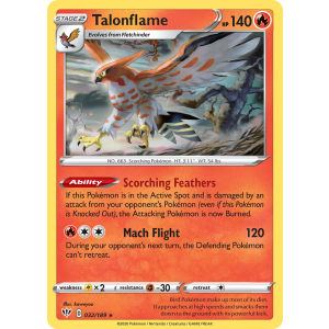 Talonflame 32/189 Pokemon TCG Sword & Shield Darkness Ablaze