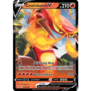 Rare Holo V Centiskorch V 33/189 Pokemon TCG Sword & Shield Darkness Ablaze