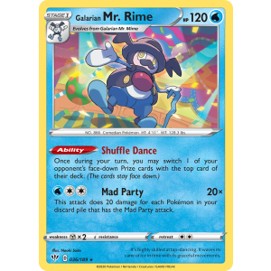 Galarian Mr. Rime 36/189 Pokemon TCG Sword & Shield Darkness Ablaze