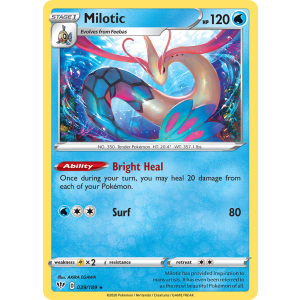 Rare Holo Milotic 39/189 Pokemon TCG Sword & Shield Darkness Ablaze