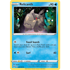 Relicanth 40/189 Pokemon TCG Sword & Shield Darkness Ablaze