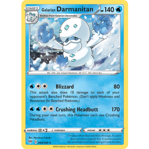 Galarian Darmanitan 44/189 Pokemon TCG Sword & Shield Darkness Ablaze