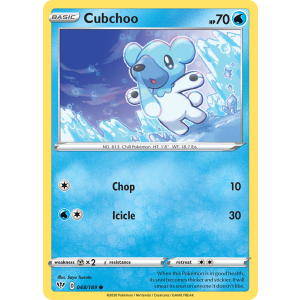 Cubchoo 48/189 Pokemon TCG Sword & Shield Darkness Ablaze