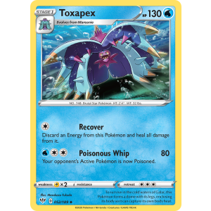 Toxapex 52/189 Pokemon TCG Sword & Shield Darkness Ablaze