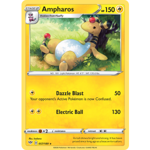 Ampharos 57/189 Pokemon TCG Sword & Shield Darkness Ablaze