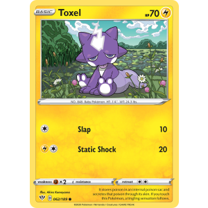 Toxel 62/189 Pokemon TCG Sword & Shield Darkness Ablaze