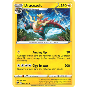 Dracozolt 65/189 Pokemon TCG Sword & Shield Darkness Ablaze