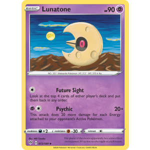 Lunatone 72/189 Pokemon TCG Sword & Shield Darkness Ablaze