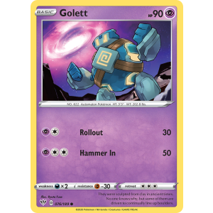 Golett 76/189 Pokemon TCG Sword & Shield Darkness Ablaze