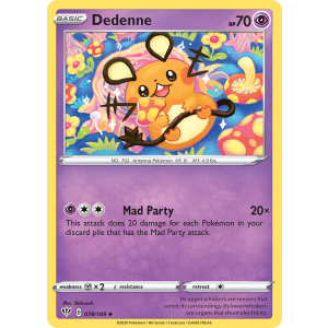 Dedenne 78/189 Pokemon TCG Sword & Shield Darkness Ablaze