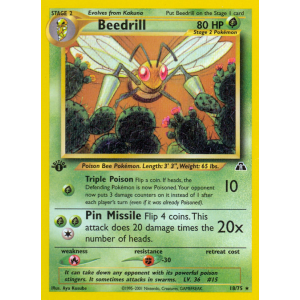 Beedrill 18/75 Pokemon TCG Neo Neo Discovery