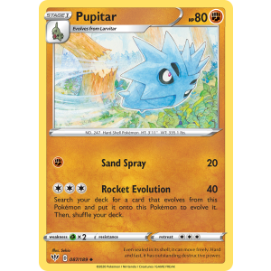 Pupitar 87/189 Pokemon TCG Sword & Shield Darkness Ablaze