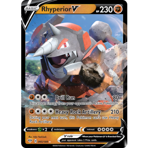 Rare Holo V Rhyperior V 95/189 Pokemon TCG Sword & Shield Darkness Ablaze