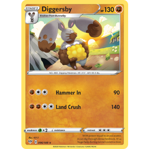 Diggersby 96/189 Pokemon TCG Sword & Shield Darkness Ablaze