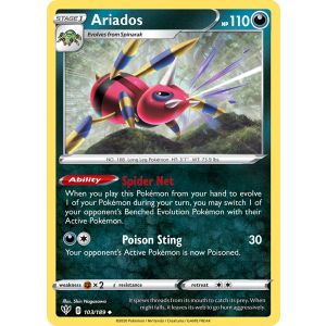 Ariados 103/189 Pokemon TCG Sword & Shield Darkness Ablaze