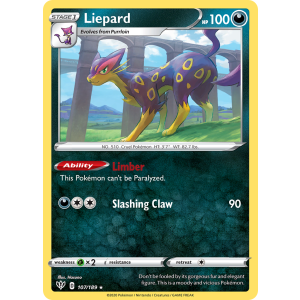 Liepard 107/189 Pokemon TCG Sword & Shield Darkness Ablaze