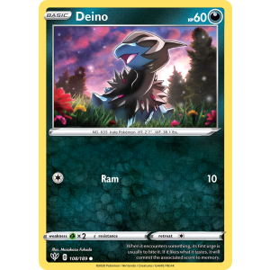 Deino 108/189 Pokemon TCG Sword & Shield Darkness Ablaze