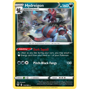 Hydreigon 110/189 Pokemon TCG Sword & Shield Darkness Ablaze