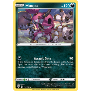 Rare Holo Hoopa 111/189 Pokemon TCG Sword & Shield Darkness Ablaze