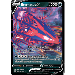 Rare Holo V Eternatus V 116/189 Pokemon TCG Sword & Shield Darkness Ablaze