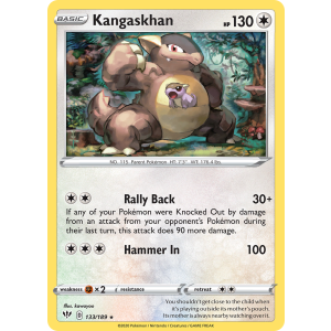 Rare Holo Kangaskhan 133/189 Pokemon TCG Sword & Shield Darkness Ablaze