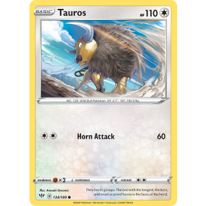 Tauros 134/189 Pokemon TCG Sword & Shield Darkness Ablaze