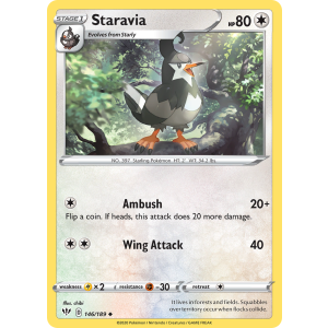 Staravia 146/189 Pokemon TCG Sword & Shield Darkness Ablaze