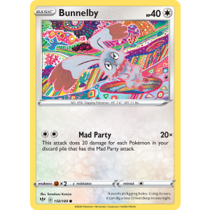 Bunnelby 150/189 Pokemon TCG Sword & Shield Darkness Ablaze