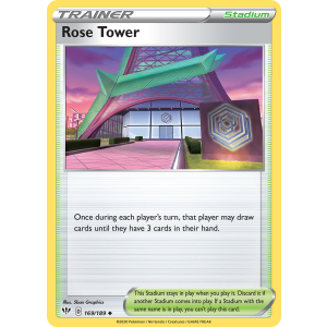 Rose Tower 169/189 Pokemon TCG Sword & Shield Darkness Ablaze