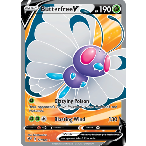 Rare Ultra Butterfree V 177/189 Pokemon TCG Sword & Shield Darkness Ablaze