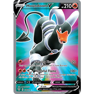 Rare Ultra Houndoom V 178/189 Pokemon TCG Sword & Shield Darkness Ablaze