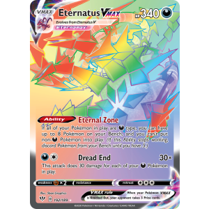 Rare Rainbow Eternatus VMAX 192/189 Pokemon TCG Sword & Shield Darkness Ablaze