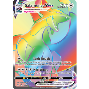 Rare Rainbow Salamence VMAX 194/189 Pokemon TCG Sword & Shield Darkness Ablaze