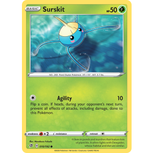 Surskit 10/192 Pokemon TCG Sword & Shield Rebel Clash