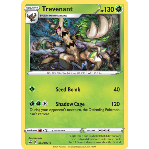 Trevenant 15/192 Pokemon TCG Sword & Shield Rebel Clash