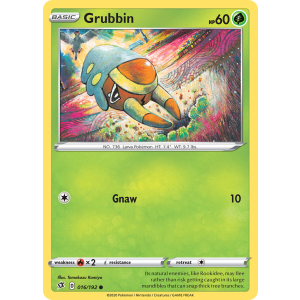 Grubbin 16/192 Pokemon TCG Sword & Shield Rebel Clash