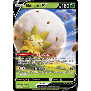 Rare Holo V Eldegoss V 19/192 Pokemon TCG Sword & Shield Rebel Clash