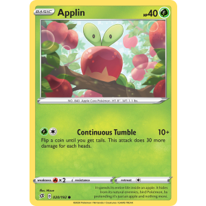 Applin 20/192 Pokemon TCG Sword & Shield Rebel Clash