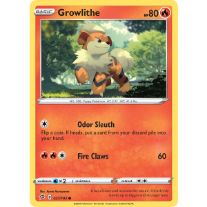 Growlithe 27/192 Pokemon TCG Sword & Shield Rebel Clash