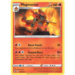 Magmortar 30/192 Pokemon TCG Sword & Shield Rebel Clash