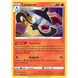 Lampent 32/192 Pokemon TCG Sword & Shield Rebel Clash