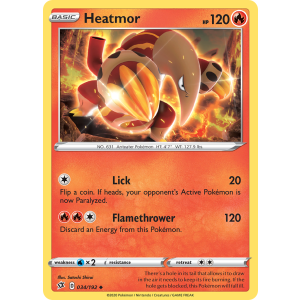 Heatmor 34/192 Pokemon TCG Sword & Shield Rebel Clash